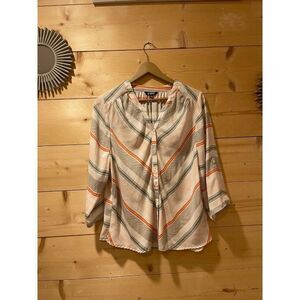 BB Dakota Plus Size Button Top 1X